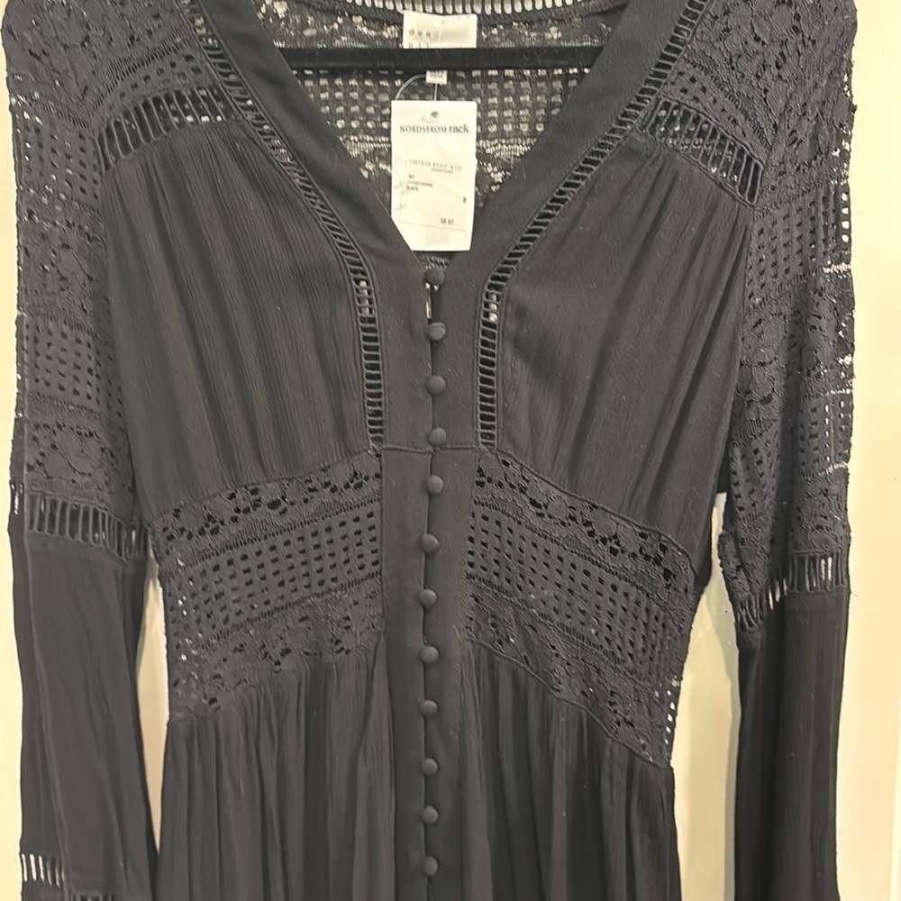 Boho Black Lace Dress